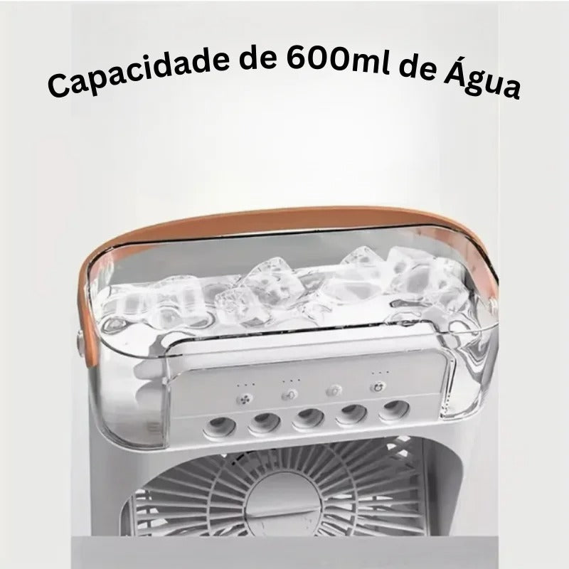 Mini Ventilador e Umidificador Portátil